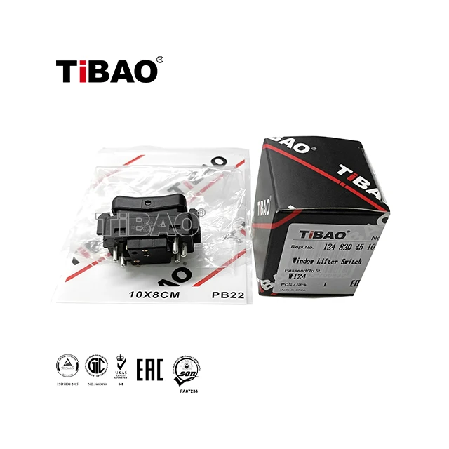 TiBAO Car Electronic Window Lift Control Switch for Mercedes Benz W201 W126 W124 1248204510 124 820 45 10