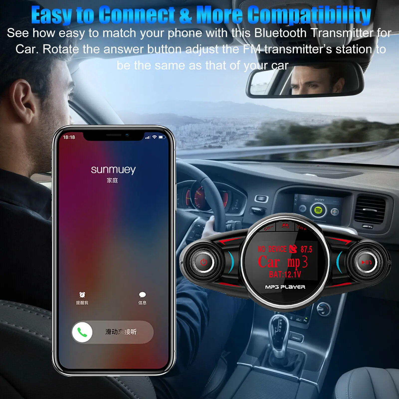 BT08 Автомобильный FM-передатчик беспроводной BT MP3 плеер AUX аудио приемник TF USB Music