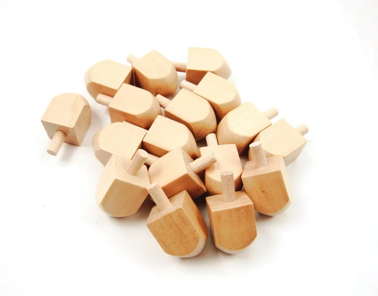 Деревянные игрушки Dreidel деревянный вращающийся верх 45 мм чистый классический интересный Детский образовательный подарок «сделай