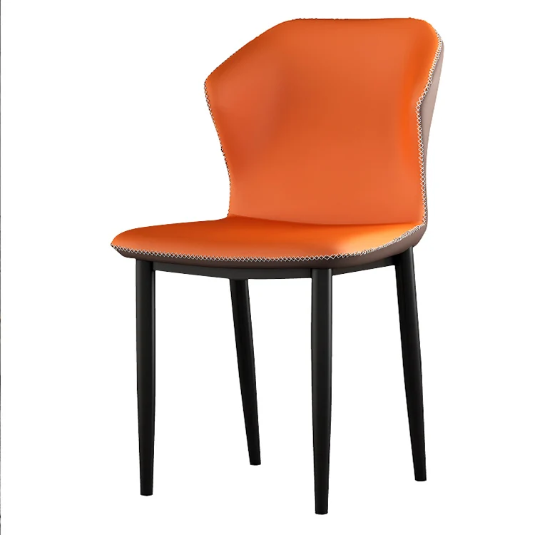 Nordic Restaurant Modern Dining Room Furniture Modern Design Comfortable Upholstered Leather Pu Dining Chairs