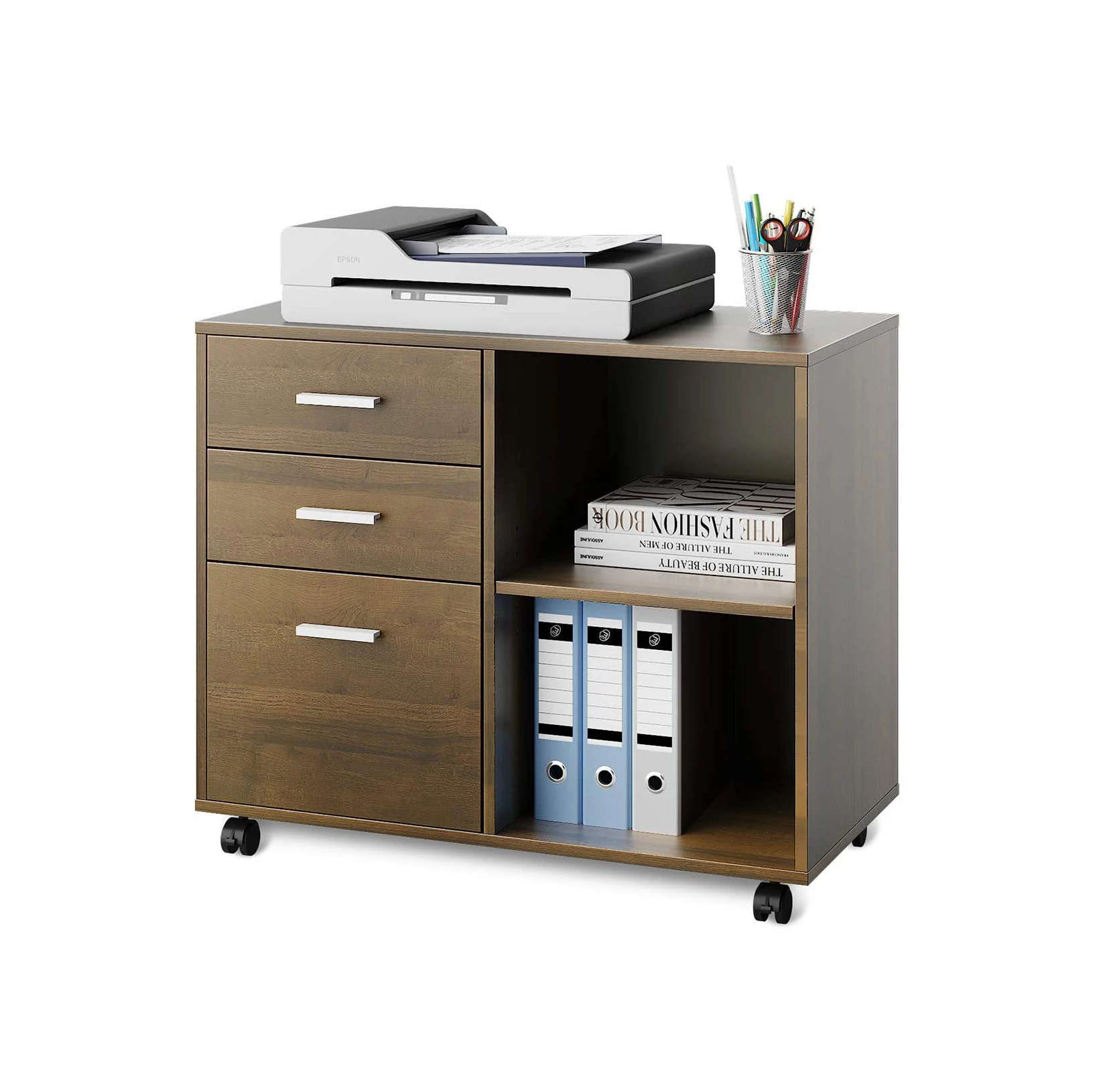 Wholesale Mobile Drawer Lock Filing Commercial office Cabinet Wooden Mobile pedestal Cabinet