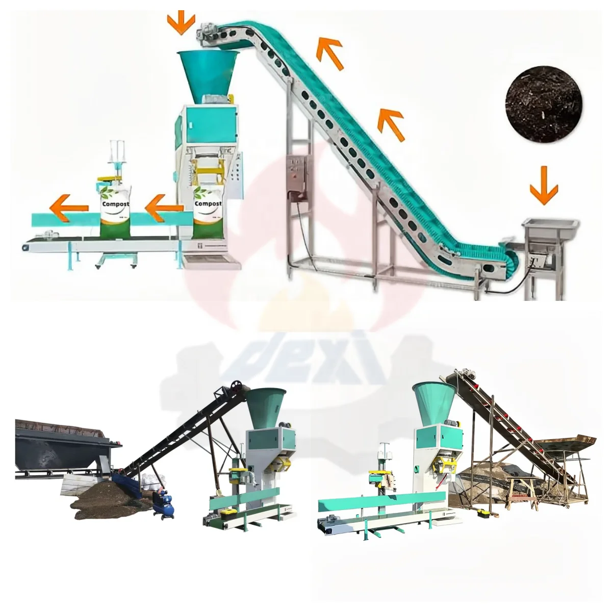 Automatic Weighing and Packaging Machine Biomass Pellet Organic Fertilizer Feed Powder Packaging Machine