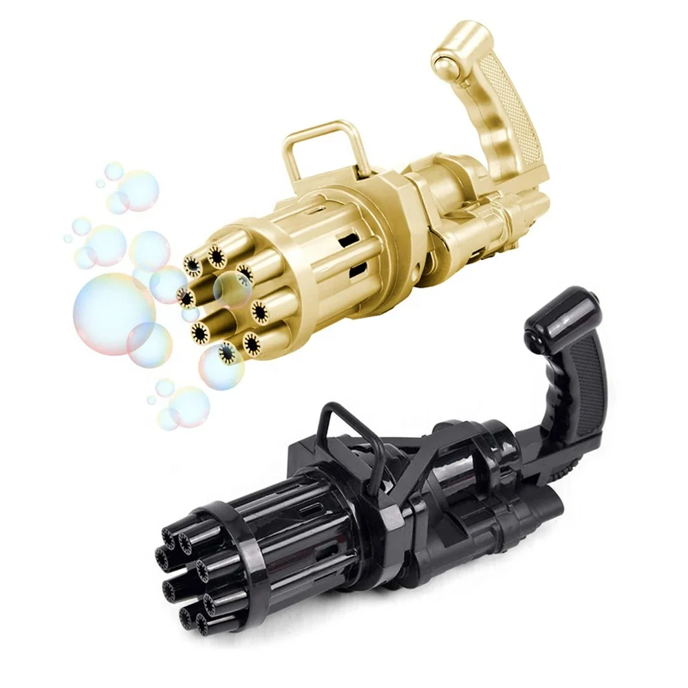 gatling bubble machine 8-hole bubble gun blower automatic maker machine electric bubble machine toy for toddler kids