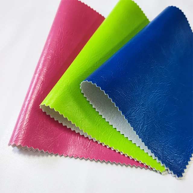 High Quality PVC Oil Wax Leather Soft Feel Notebook Leatherette Shiny Leather For Making Sofa Cover