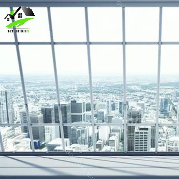 
Commerce tension cable glass wall curtain aluminum profile glass curtain wall price 