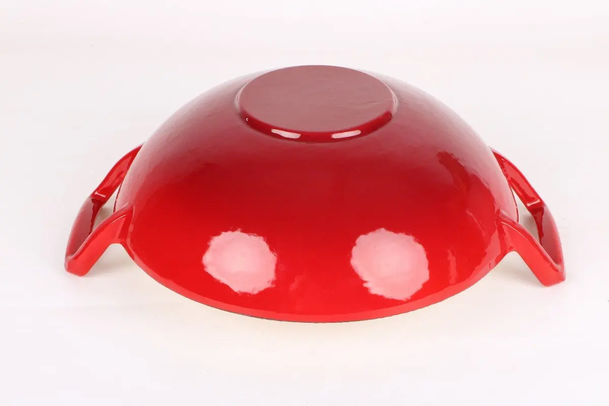 Wok pan European one thousand old traditional handmade iron cast iron pot with non-stick wok uncoated thick