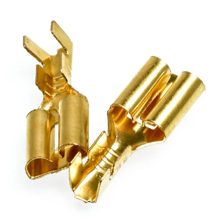 Factory Nickel Plate PCB Tab Battery 4.8 Terminal Connector Brass Blade 6.3 Terminal