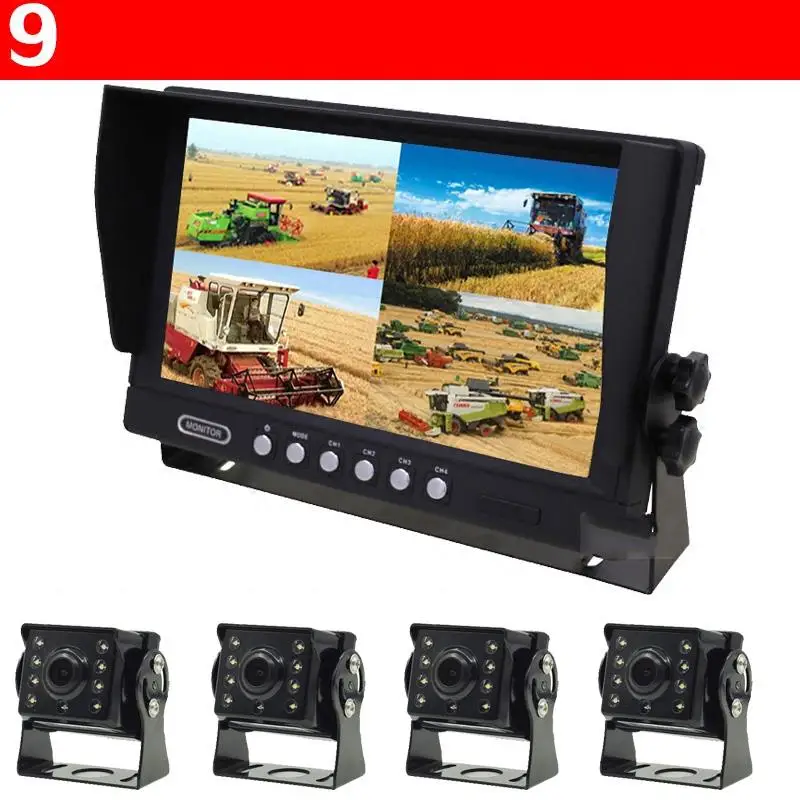 9/10.1' inch 4ch AG DVR Camera Systems For Agricultural Machines and farm equipment vehicle