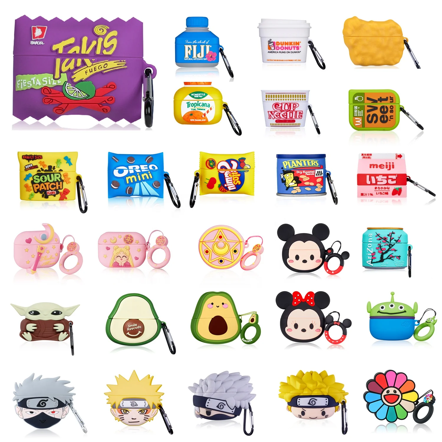 Gemfits Hot Sale New For Airpods Case Silicone Cartoon Cute For Airpods Cases Cute 3D Poke mon Wireless Earphone