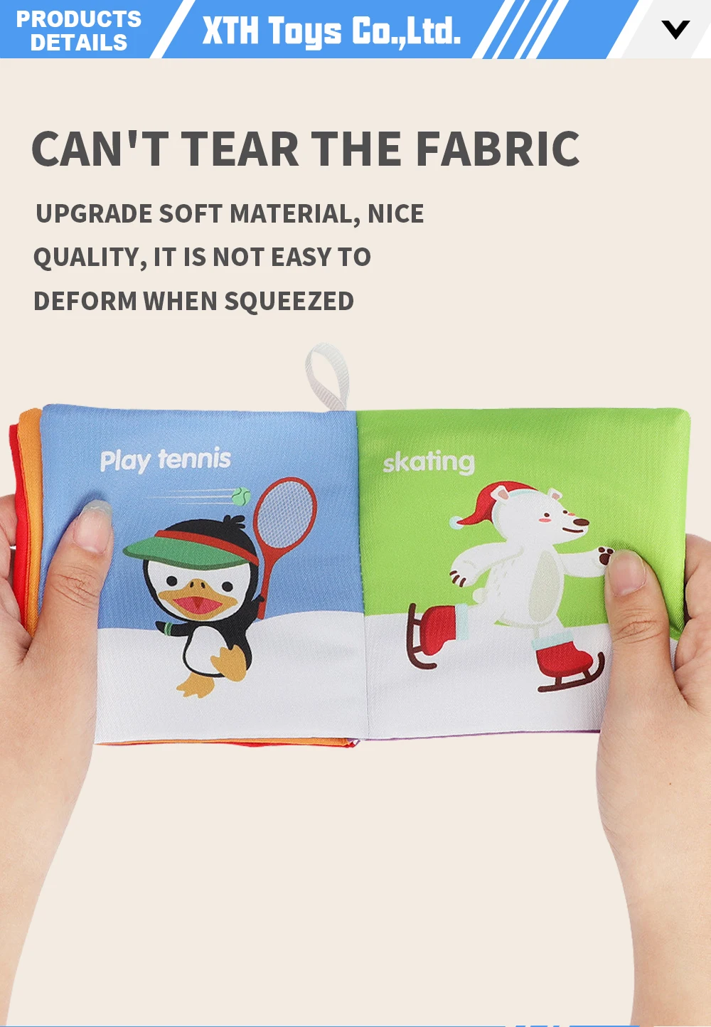 Enlighten Soft Baby Cloth Books Jungle Animal and Colors Recognition Style Baby Fabric Book Learning Educational Cute Cloth Book