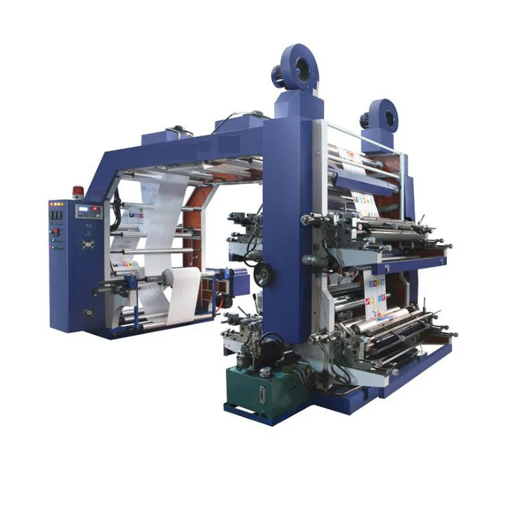 maquina flexographic printers machine 6 color sachet water polythene mylar non woven bag printing machine