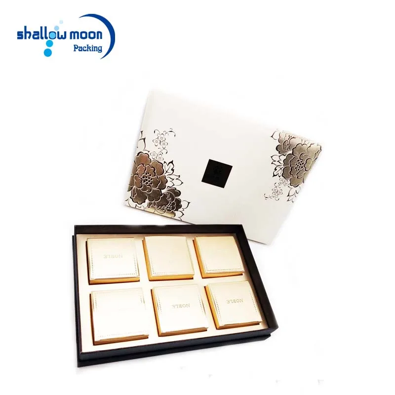Custom Luxury 350g Gold Card Insert Moon Cake Mid-autumn Gift Box