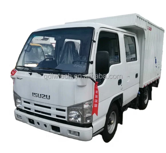 Японский бренд 5 тонн легкий грузовик Isuzu Новый мини-грузовик дизельный двигатель Cummins ручной 4 х2 левый Евро Закрытый бокс фургоны грузовики