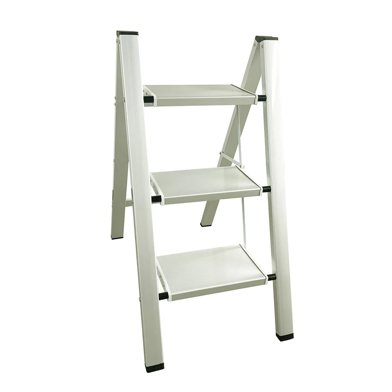 Factory Direct Sale Light Yellow Navy Blue Low Price Multi-Position Ladders Chrome Stair Ladder