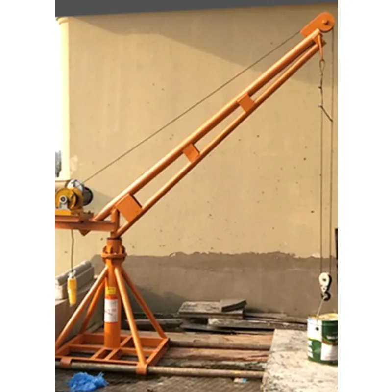 Household small lifting roof crane 220V electric outdoor decoration brick crane