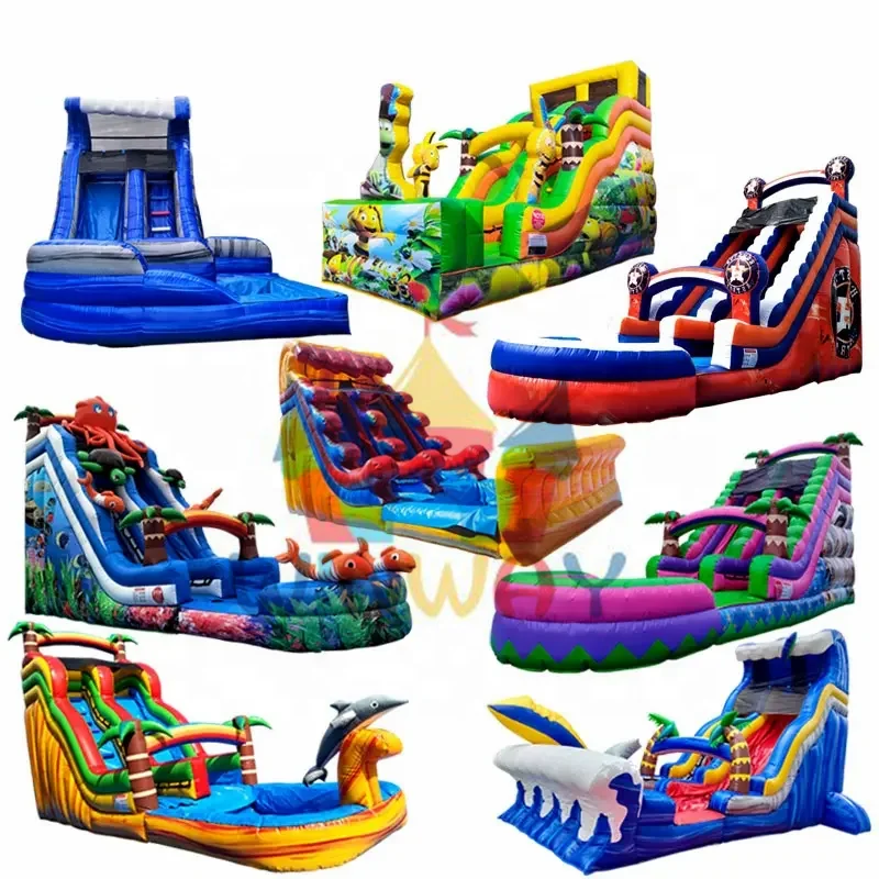 18FT Tall commercial inflatable water slide Inflatable Slide Ocean slide inflatable bouncer