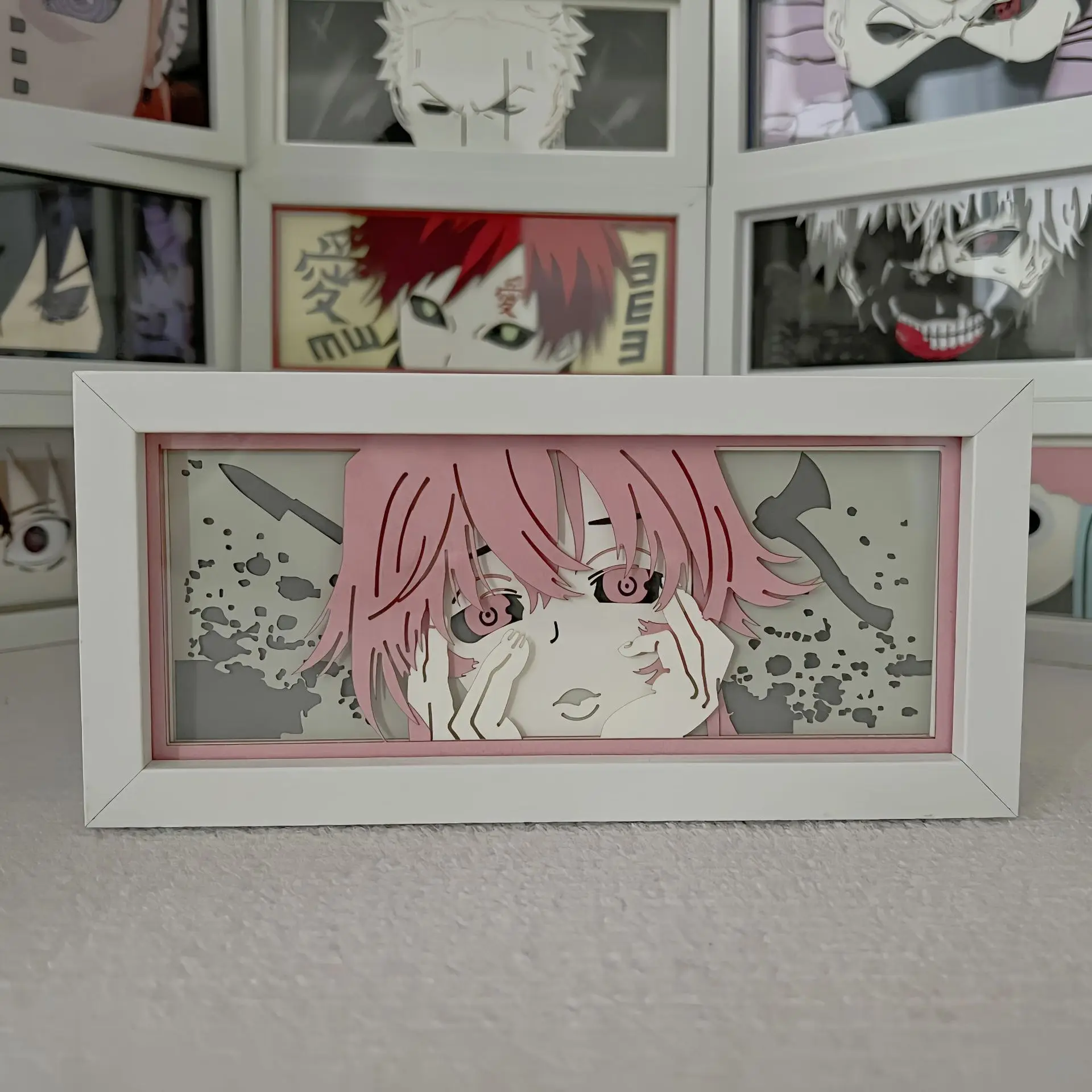 61 Designs Mixed Anime Kakakshi Ram Movie poster light box Cartoon Paper Carving lamp Bedside Night Lights Gift for Anime Fans