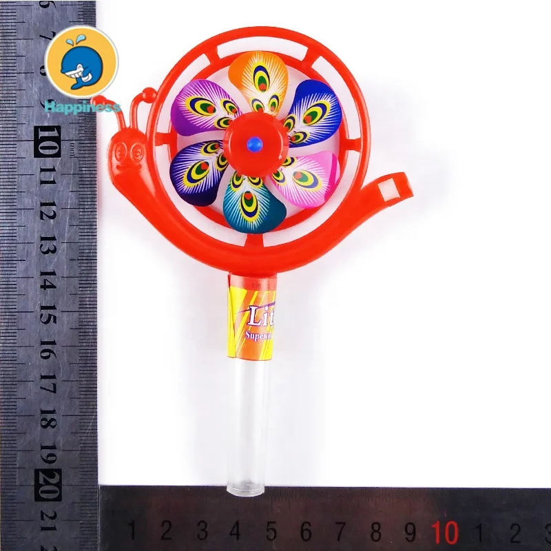 hot sell colorful snail windmill toy candy