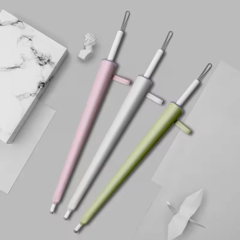 Fashion Safty Round Corner Straight Blunt Umbrella No Tips With UV Protection