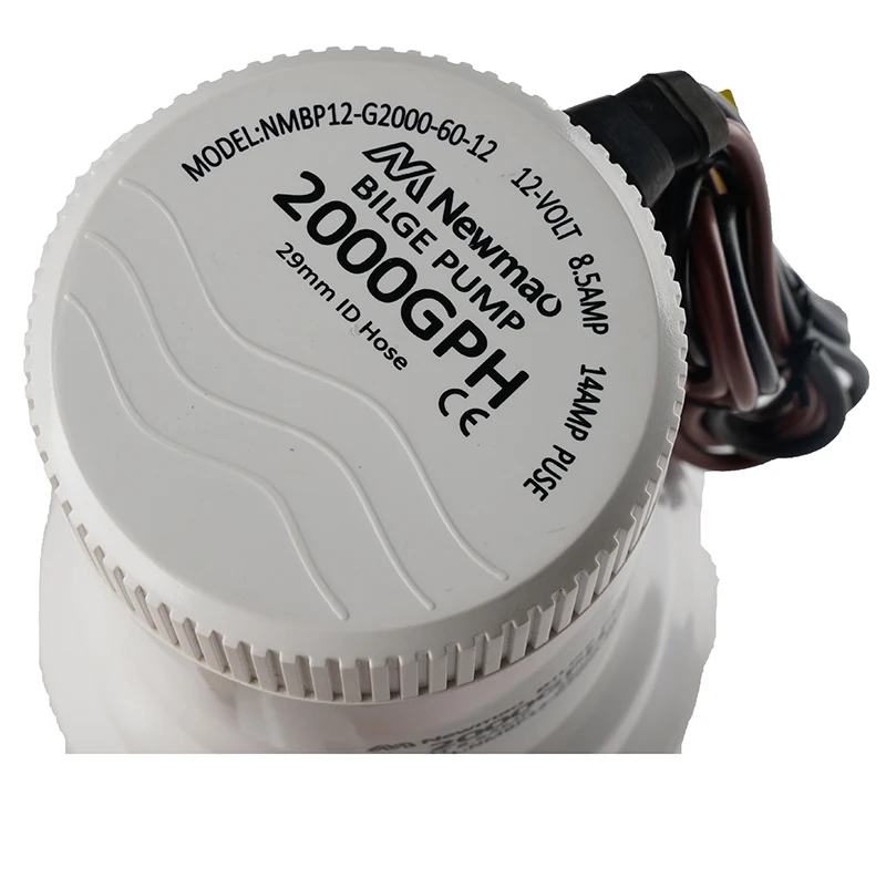 Newmao 12v 2000 gph dc electric water pump for marine boat yacht