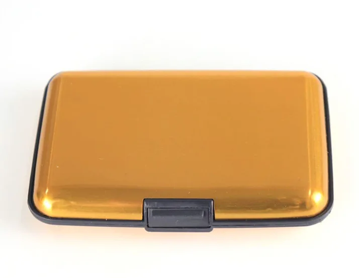 multiple color wallet credit card holder aluminum case protect rfid scanning