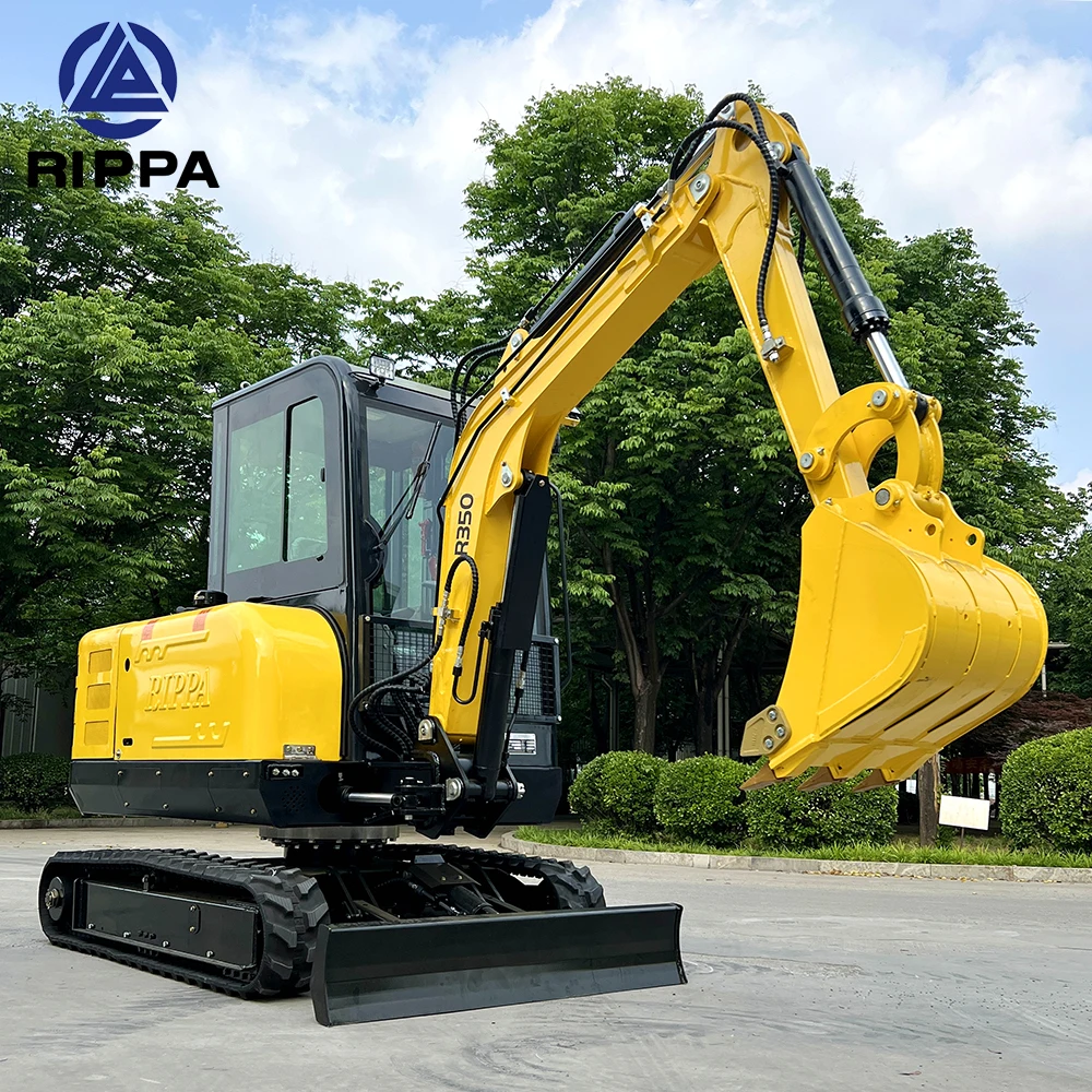 Rippa Kubota Engine Small Digger Mini Bagger 1Ton 2Ton Excavator 3 Ton Crawler Mini Excavator With Epa Ce Euro 5