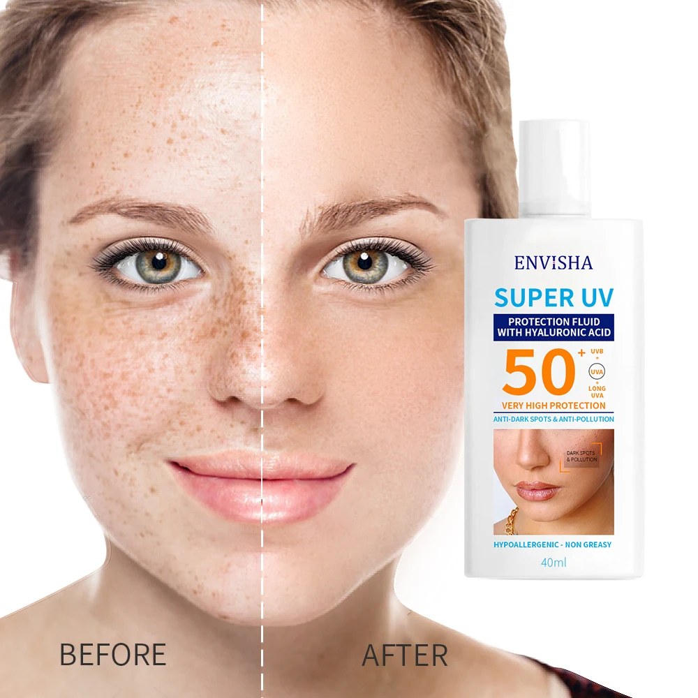 Мини-размер SPF 50 UVA UVB защита солнцезащитный крем для лица против темных пятен солнцезащитного крема лосьона