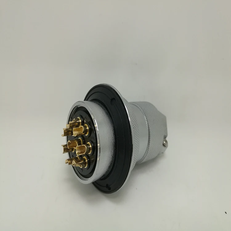 Sword insert low-frequency thread screw tightly copper silver-plated butt aviation plug socket