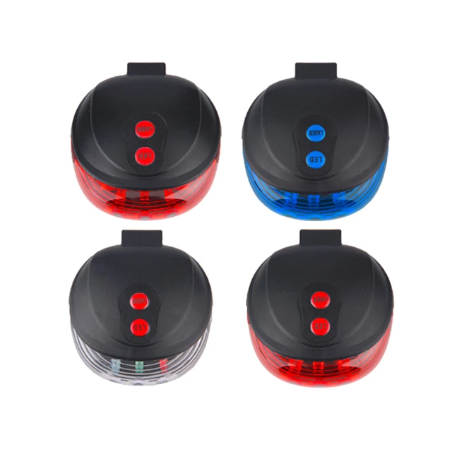 5LED 2Laser Cycling Bicycle Bike light 7 Flash Mode Safety Rear Lamp waterproof Laser Tail Warning Lamp Flashing
