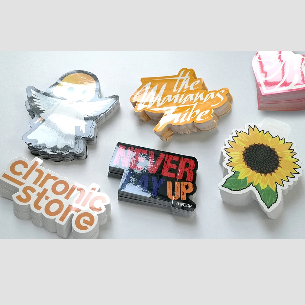 custom color decal laptop cartoon number die cut rectangle circle logo letter stickers