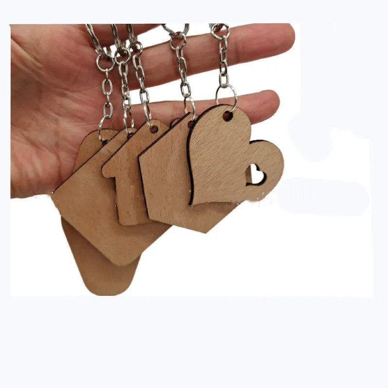 Creative Solid Beech Wood Keychain Handmade Decorative Key Hanger