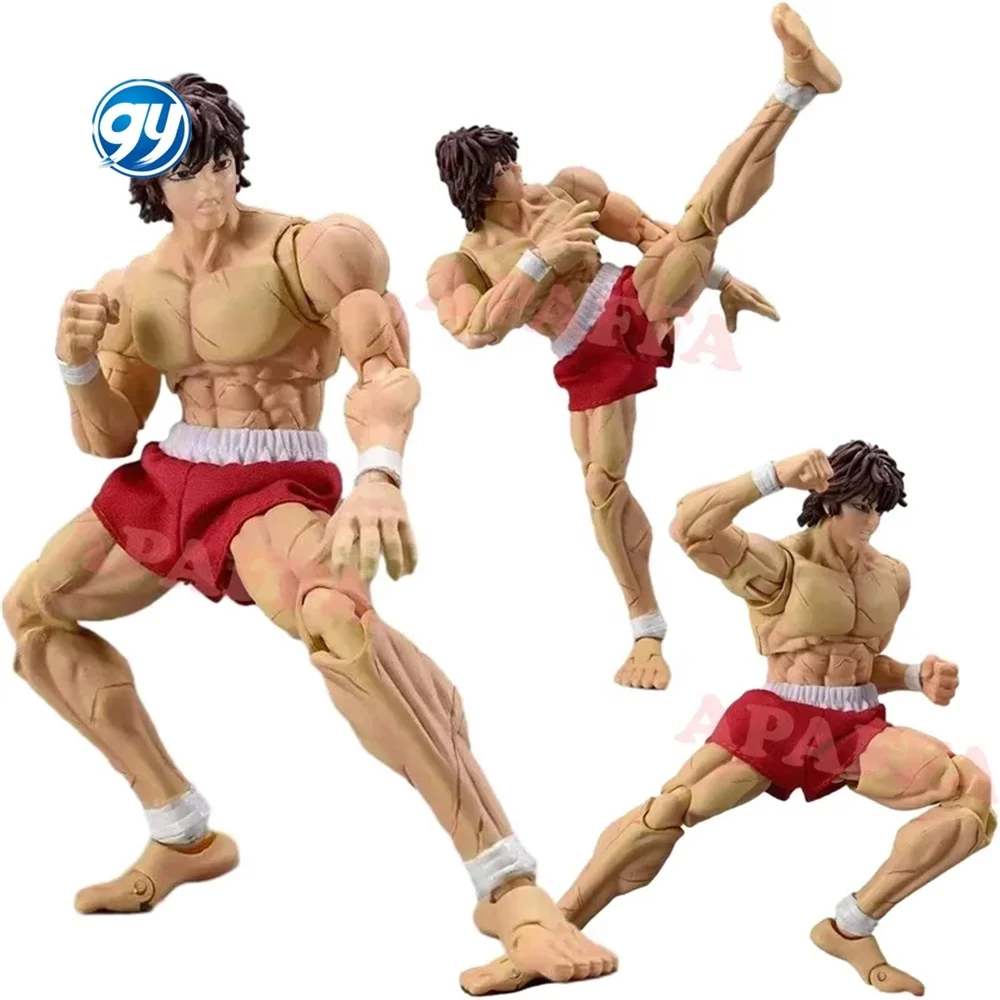 Hanma Anime Baki The Grappler Action Figure Fighting Youth Figurine Model Doll Toys Japan PVC Unisex Gifts GY Figuras De 17cm