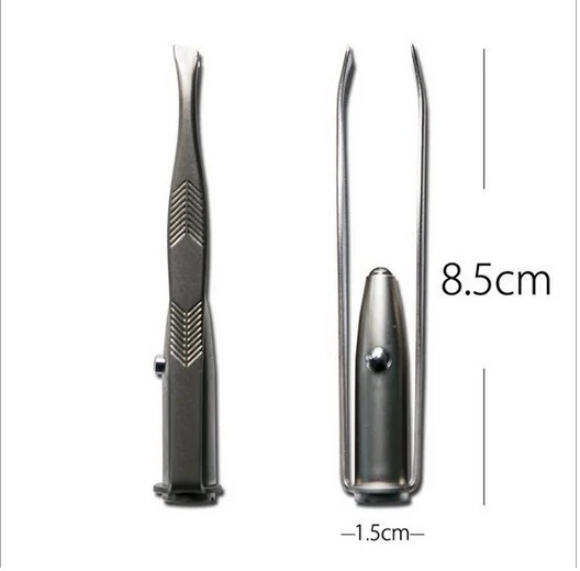 Светодиодная лампа для бровей Пинцет из нержавеющей стали бровей для удаления волос Make Up LED Light ресниц Уход за кожей лица Уход за волосами щипчики из нержавеющей стали