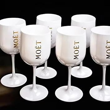 Long Stem Wine Glass White Champagne Glass Wedding Champagne Glasses Acrylic Plastic White Drink Glass