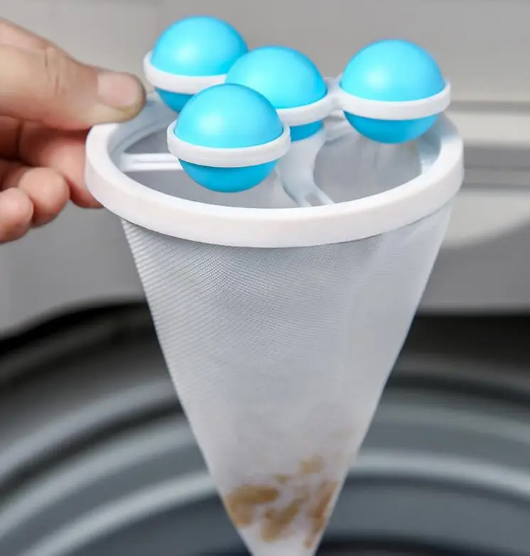 Gyroscopic Washing Machine Float Filter Bag Hair Remover Cleaning Decontamination Laundry Ball Clothes Wash Ball