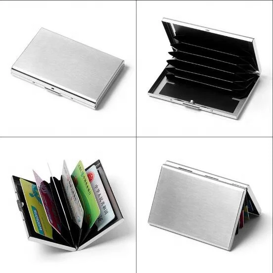 Wholesale Custom stainless steel Credit Card Holder with PVC Money Clip