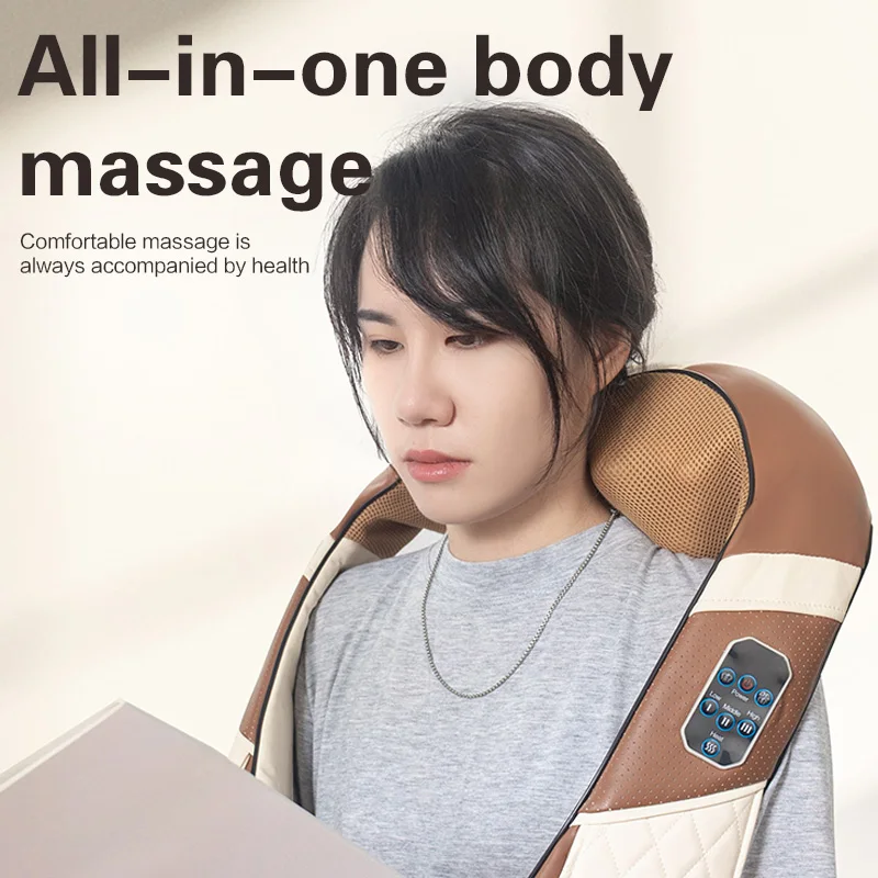 2023 wholesale Best kneading shiatsu manual u shaped 3d mini lidl electric pulse neck shoulder massager with heat