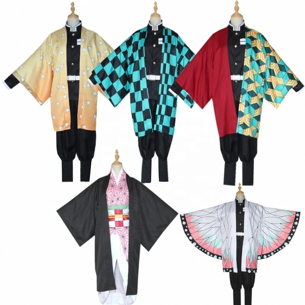 
Kids Anime Cosplay Kochou Shinobu Tomioka Giyuu Demon Slayer Kamado Tanjirou Agatsuma Zenitsu Kamado Nezuko Costumes 