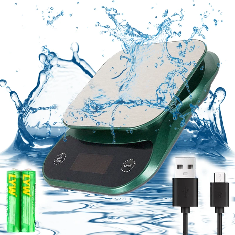 Водонепроницаемый ЖК-дисплей электронные 5 кг пищевые весы для взвешивания цифровые кухонные