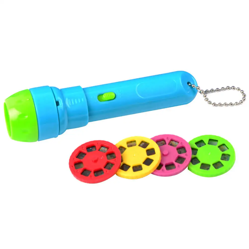 
Children Projector Luminous Toy Baby Flashlight With Button Batteries 