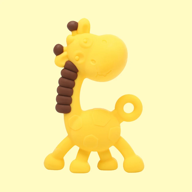 Legenday Bpa бесплатно для кормления игрушки-прорезыватели Забавные Животные Жираф Форма силиконовый детский Прорезыватель