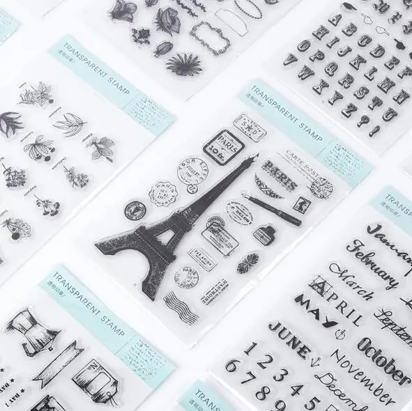 Variety Themes Y46-Y73 Silicone Clear Stamps Seal Blocks for Card Making Decoration and Scrapbooking Craft Stock Custom