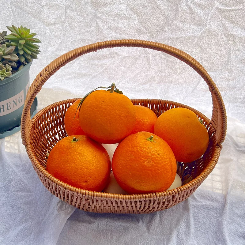 New products sells rattan like handmade outdoor picnic basket portable shopping vegetable basket fruit basket free BPA