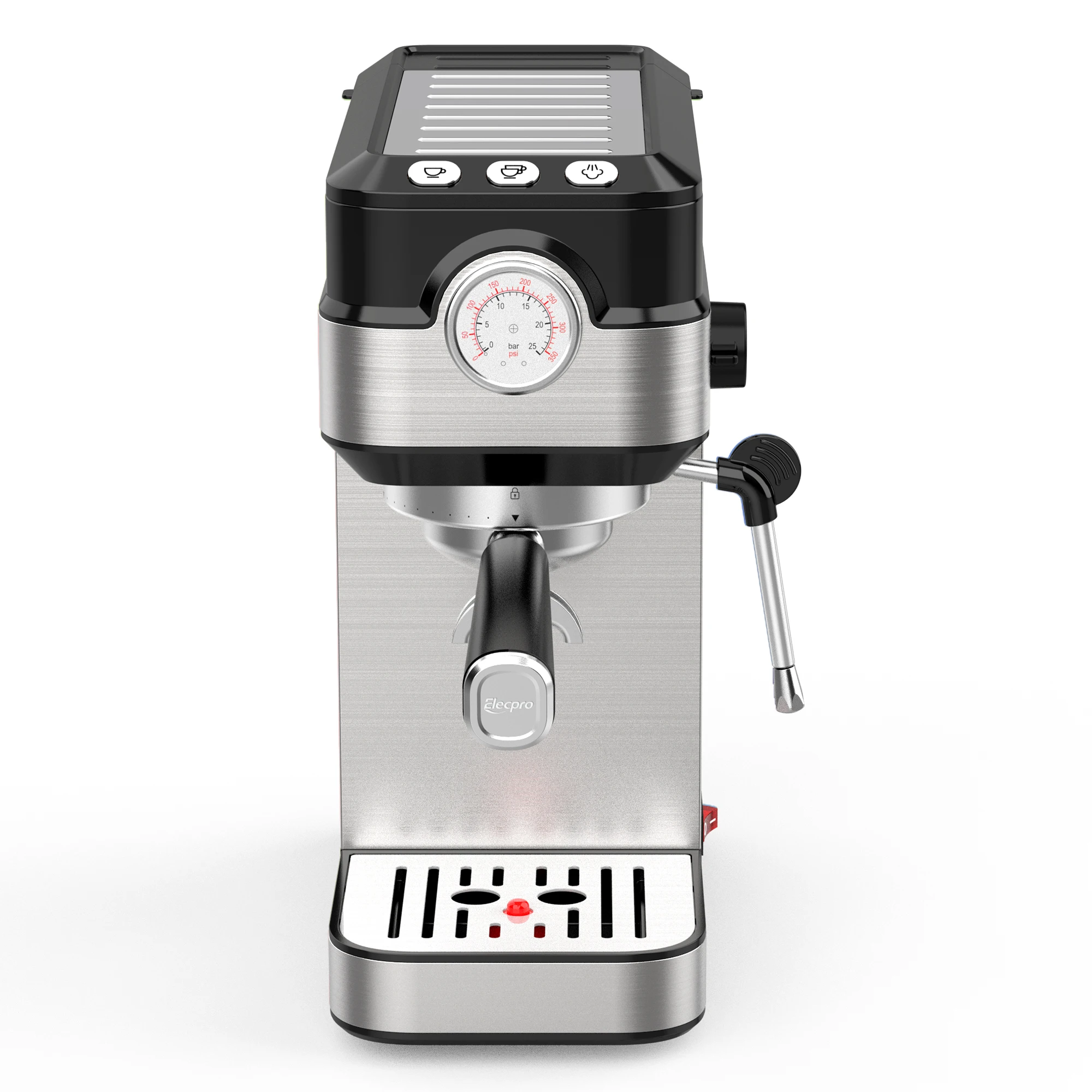 2023 Hot sale Espresso Coffee Maker Easy Control 20bars Pressure Gauge Stainless Steel Body Italian Espresso Coffee Machine