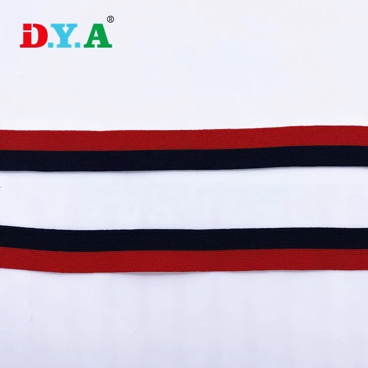 Factory Direct Commercial High Elasticity Elastic Band Strap Webbing Knitted Tape For Garment Decoration