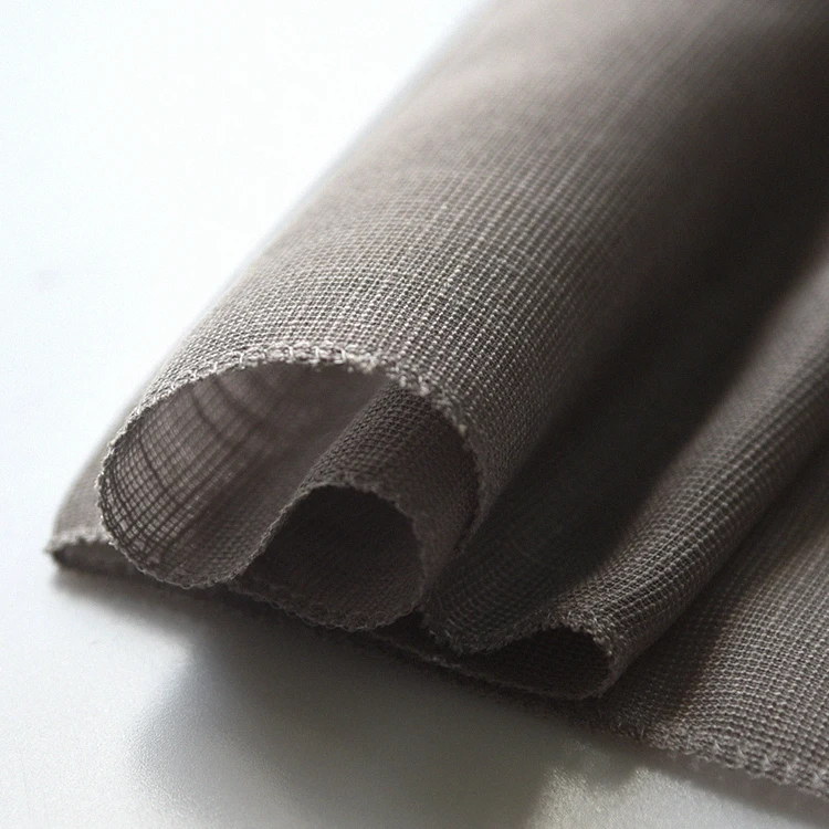 Soft Gauze Semi Semi Sheer Curtains Fabric Linen Look IFR Sheer Fabric Different Color Double Sided Curtain Fabric For bedroom