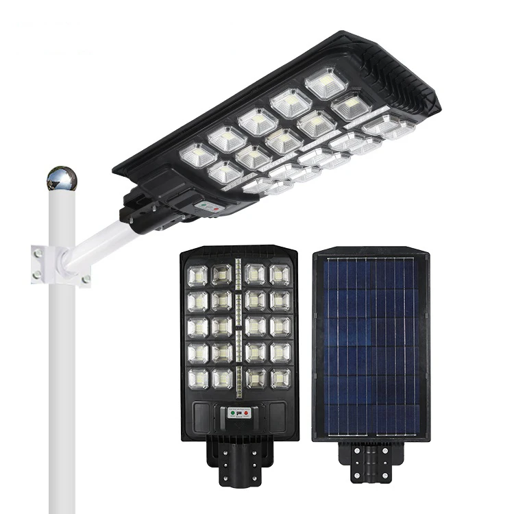 Dust To Dawn Automatic PIR Sensor 50w 100w 150w 200w 300w 400w All In One LED Solar Street Light