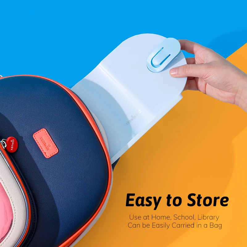 Tenwin 7503 Smart Design Foldable Book Stand Angle Adjustable Eye Protection Reading Rack For Reading Online Studying