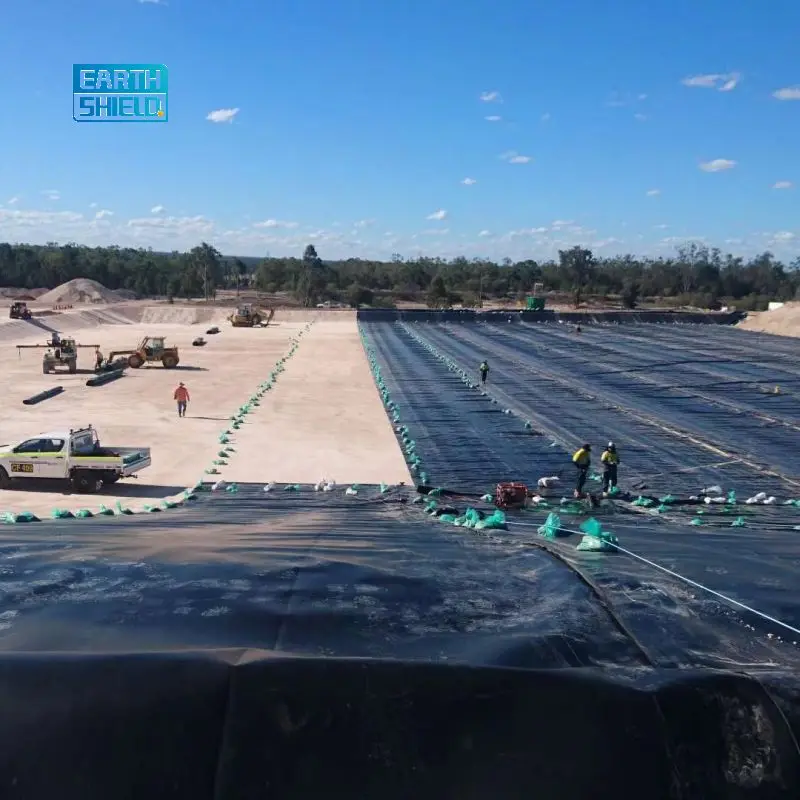 Factory ASTM GM13 Waterproof impermeable plastic sheet Black White Green Blue 0.75mm 1mm 2mm 3mm HDPE Geomembrane  Made in China
