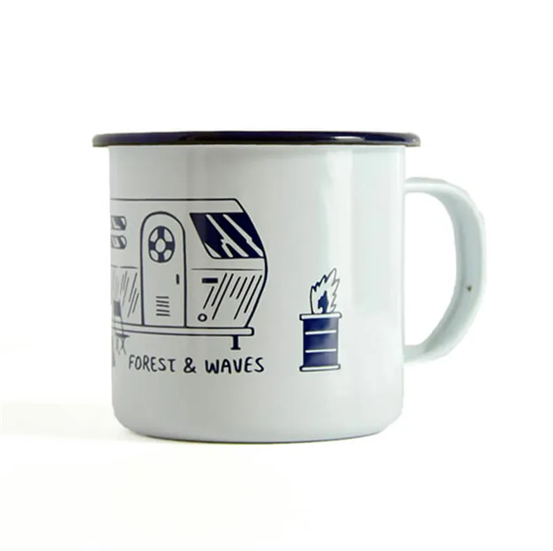 Adventure  enamel mug steel  - Morning Coffee Mug, Larger Than The Competition - 16oz (455ml) Tin Cup Campfire Mug